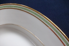 PORCELAINE LIMOUSINE/MARTIAL REDON GREEN GREEK KEY-  OVAL SERVING PLATTER 15 1/2"    ..... https://www.jaapiesfinechinastore.com