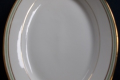 PORCELAINE LIMOUSINE/MARTIAL REDON GREEN GREEK KEY-  OVAL SERVING PLATTER 15 1/2"    ..... https://www.jaapiesfinechinastore.com