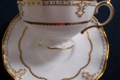 ROYAL CROWN DERBY LOMBARDY- CUP & SAUCER.....   http://jaapiesfinechinastore.com