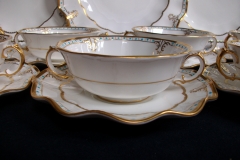 ROYAL CROWN DERBY LOMBARDY- SOUP BOWL & SAUCER   .....   https://www.jaapiesfinechinastore.com