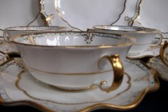 ROYAL CROWN DERBY LOMBARDY- SOUP BOWL & SAUCER   .....   http://jaapiesfinechinastore.com