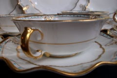 ROYAL CROWN DERBY LOMBARDY- SOUP BOWL & SAUCER   .....   https://www.jaapiesfinechinastore.com