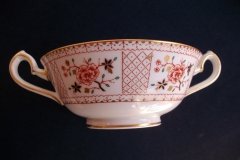 ROYAL CROWN DERBY LUCIENNE #1278- SOUP BOWL & SAUCER    .....   http://jaapiesfinechinastore.com