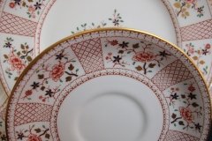 ROYAL CROWN DERBY LUCIENNE #1278- SOUP BOWL & SAUCER    .....   http://jaapiesfinechinastore.com