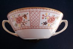 ROYAL CROWN DERBY LUCIENNE #A1266- SOUP BOWL & SAUCER   .....   http://jaapiesfinechinastore.com