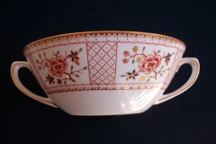 ROYAL CROWN DERBY LUCIENNE #A1266- SOUP BOWL & SAUCER   .....   https://www.jaapiesfinechinastore.com