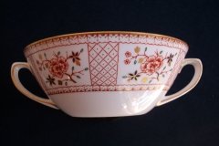 ROYAL CROWN DERBY LUCIENNE #A1266- SOUP BOWL & SAUCER   .....   http://jaapiesfinechinastore.com