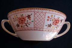 ROYAL CROWN DERBY LUCIENNE #A1266- SOUP BOWL & SAUCER   .....   https://www.jaapiesfinechinastore.com