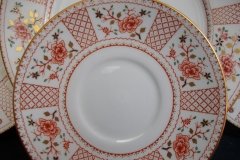 ROYAL CROWN DERBY LUCIENNE #A1266- SOUP BOWL & SAUCER   .....   http://jaapiesfinechinastore.com