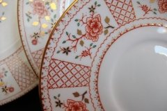 ROYAL CROWN DERBY LUCIENNE #A1266- SOUP BOWL & SAUCER   .....   http://jaapiesfinechinastore.com