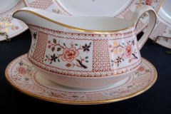 ROYAL CROWN DERBY LUCIENNE #A1266 GRAVY BOAT & UNDER PLATE   .....   https://www.jaapiesfinechinastore.com