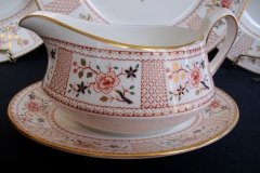 ROYAL CROWN DERBY LUCIENNE #A1266 GRAVY BOAT & UNDER PLATE   .....   http://jaapiesfinechinastore.com