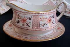 ROYAL CROWN DERBY LUCIENNE #A1266 GRAVY BOAT & UNDER PLATE   .....   https://www.jaapiesfinechinastore.com