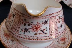 ROYAL CROWN DERBY LUCIENNE #A1266 GRAVY BOAT & UNDER PLATE   .....   https://www.jaapiesfinechinastore.com