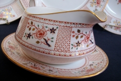 ROYAL CROWN DERBY LUCIENNE #A1266 GRAVY BOAT & UNDER PLATE   .....   https://www.jaapiesfinechinastore.com