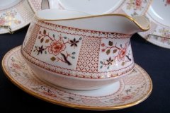 ROYAL CROWN DERBY LUCIENNE #A1266 GRAVY BOAT & UNDER PLATE   .....   http://jaapiesfinechinastore.com