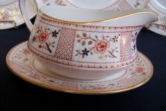 ROYAL CROWN DERBY LUCIENNE #A1266 GRAVY BOAT & UNDER PLATE   .....   https://www.jaapiesfinechinastore.com