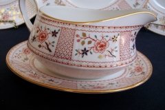 ROYAL CROWN DERBY LUCIENNE #A1266 GRAVY BOAT & UNDER PLATE   .....   http://jaapiesfinechinastore.com