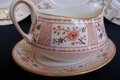ROYAL CROWN DERBY LUCIENNE #A1266 GRAVY BOAT & UNDER PLATE   .....   http://jaapiesfinechinastore.com