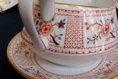 ROYAL CROWN DERBY LUCIENNE #A1266 GRAVY BOAT & UNDER PLATE   .....   http://jaapiesfinechinastore.com