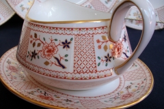 ROYAL CROWN DERBY LUCIENNE #A1266 GRAVY BOAT & UNDER PLATE   .....   https://www.jaapiesfinechinastore.com