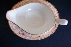 ROYAL CROWN DERBY LUCIENNE #A1266 GRAVY BOAT & UNDER PLATE   .....   https://www.jaapiesfinechinastore.com