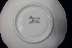 REGENCY FLORAL SPRAYS, MAROON & TAN CARTOUCHE-  CUP & SAUCER   .....   http://jaapiesfinechinastore.com