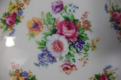 REGENCY FLORAL SPRAYS, MAROON & TAN CARTOUCHE-  SALAD PLATE  8 3/4"   .....   https://www.jaapiesfinechinastore.com