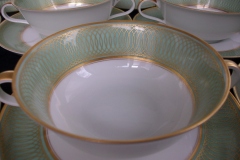 ROSENTHAL SPENCERIAN CELADON GREEN- SOUP BOWL & SAUCER  .....  https://www.jaapiesfinechinastore.com