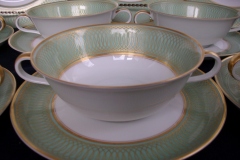 ROSENTHAL SPENCERIAN CELADON GREEN- SOUP BOWL & SAUCER  .....  https://www.jaapiesfinechinastore.com