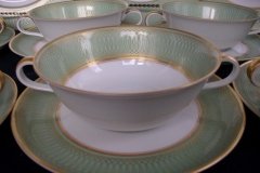 ROSENTHAL SPENCERIAN CELADON GREEN- SOUP BOWL & SAUCER  .....  http://jaapiesfinechinastore.com