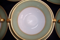 ROSENTHAL SPENCERIAN CELADON GREEN- SOUP BOWL & SAUCER  .....  https://www.jaapiesfinechinastore.com