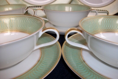 ROSENTHAL SPENCERIAN CELADON GREEN- SOUP BOWL & SAUCER  .....  https://www.jaapiesfinechinastore.com