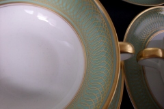 ROSENTHAL SPENCERIAN CELADON GREEN- SOUP BOWL & SAUCER  .....  https://www.jaapiesfinechinastore.com