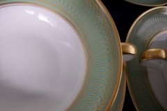 ROSENTHAL SPENCERIAN CELADON GREEN- SOUP BOWL & SAUCER  .....  http://jaapiesfinechinastore.com