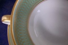ROSENTHAL SPENCERIAN CELADON GREEN- SOUP BOWL & SAUCER  .....  http://jaapiesfinechinastore.com