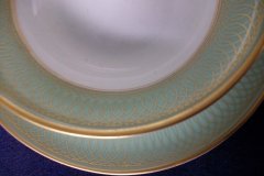 ROSENTHAL SPENCERIAN CELADON GREEN- SOUP BOWL & SAUCER  .....  http://jaapiesfinechinastore.com