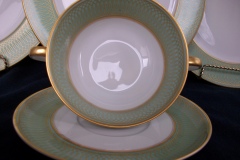 ROSENTHAL SPENCERIAN CELADON GREEN- SOUP BOWL & SAUCER  .....  https://www.jaapiesfinechinastore.com