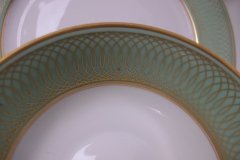 ROSENTHAL SPENCERIAN CELADON GREEN- SOUP BOWL & SAUCER  .....  http://jaapiesfinechinastore.com