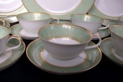 ROSENTHAL SPENCERIAN CELADON GREEN- CUP & SAUCER   .....  http://jaapiesfinechinastore.com