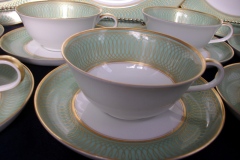 ROSENTHAL SPENCERIAN CELADON GREEN- CUP & SAUCER   .....  https://www.jaapiesfinechinastore.com