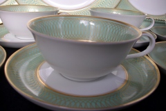 ROSENTHAL SPENCERIAN CELADON GREEN- CUP & SAUCER   .....  https://www.jaapiesfinechinastore.com