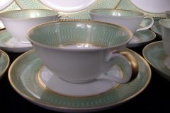ROSENTHAL SPENCERIAN CELADON GREEN- CUP & SAUCER   .....  http://jaapiesfinechinastore.com