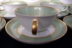 ROSENTHAL SPENCERIAN CELADON GREEN- CUP & SAUCER   .....  http://jaapiesfinechinastore.com
