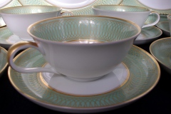 ROSENTHAL SPENCERIAN CELADON GREEN- CUP & SAUCER   .....  https://www.jaapiesfinechinastore.com