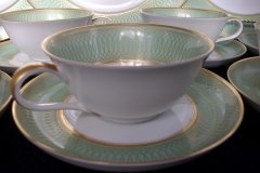 ROSENTHAL SPENCERIAN CELADON GREEN- CUP & SAUCER   .....  http://jaapiesfinechinastore.com