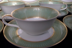 ROSENTHAL SPENCERIAN CELADON GREEN- CUP & SAUCER   .....  https://www.jaapiesfinechinastore.com