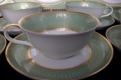 ROSENTHAL SPENCERIAN CELADON GREEN- CUP & SAUCER   .....  http://jaapiesfinechinastore.com