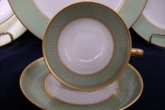 ROSENTHAL SPENCERIAN CELADON GREEN- CUP & SAUCER   .....  http://jaapiesfinechinastore.com
