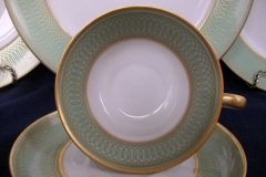 ROSENTHAL SPENCERIAN CELADON GREEN- CUP & SAUCER   .....  http://jaapiesfinechinastore.com